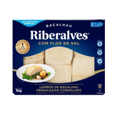 Lombos de Bacalhau Dessalgado Congelado Riberalves Caixa 1kg