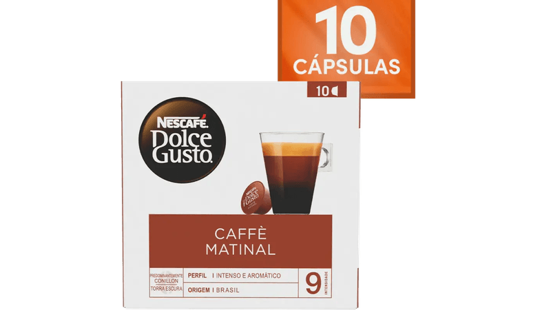 Café Matinal Conillon Nescafé Dolce Gusto Caixa com 10 Cápsulas