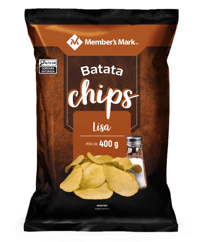 Batata-Chips-Lisa-Tradicional-Member-s-Mark-Pacote-400g