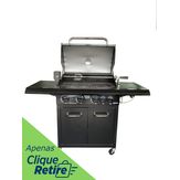 Churrasqueira Grill A Gás com 5 Fogareiros 53x64x78cm Preta Member's Mark