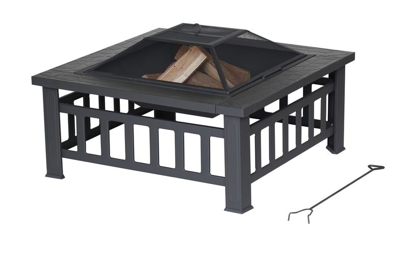 Braseiro-Quadradro-18x74x62cm-Preto-Member-s-Mark