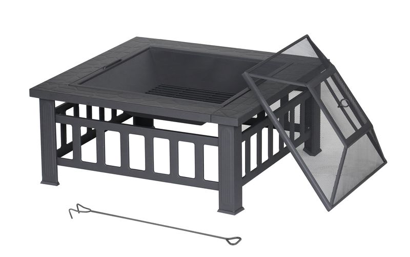 Braseiro-Quadradro-18x74x62cm-Preto-Member-s-Mark