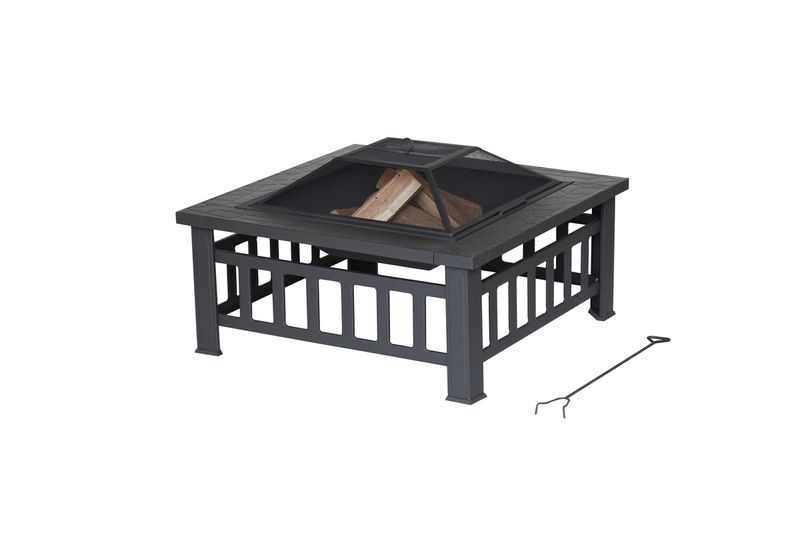 Braseiro-Quadradro-18x74x62cm-Preto-Member-s-Mark