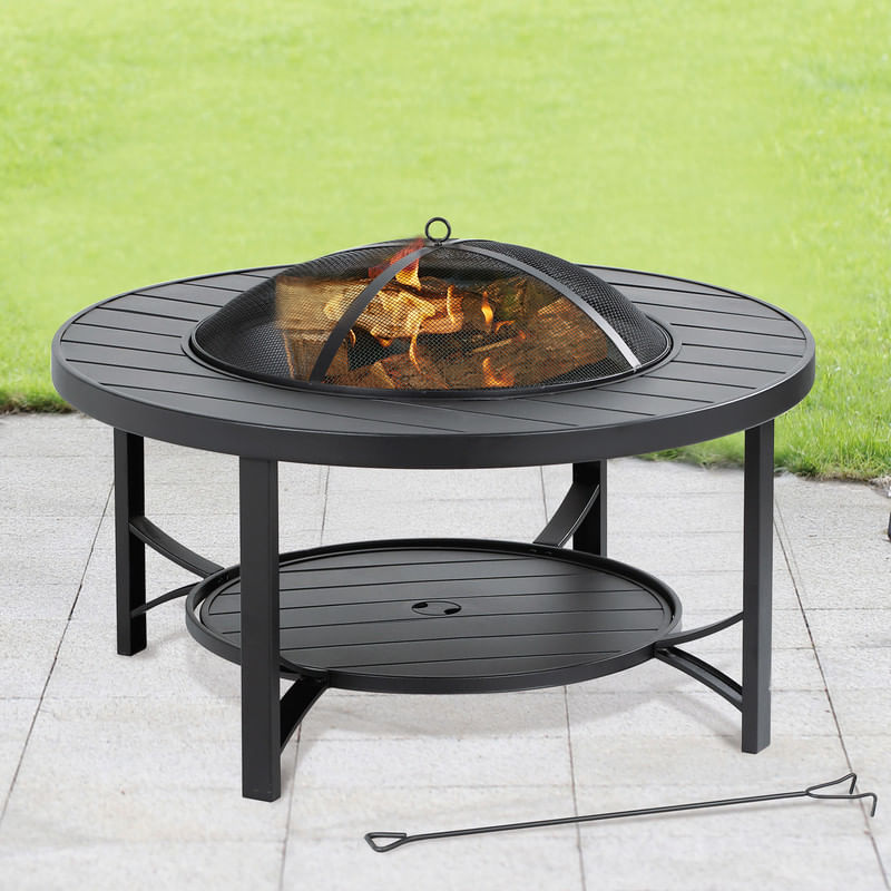 Braseiro-Redondo-17x94x94cm-Preto-Member-s-Mark