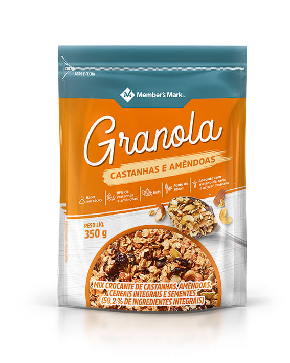 Granola-Castanhas-e-Amendoas-Member-s-Mark-Sache-350g