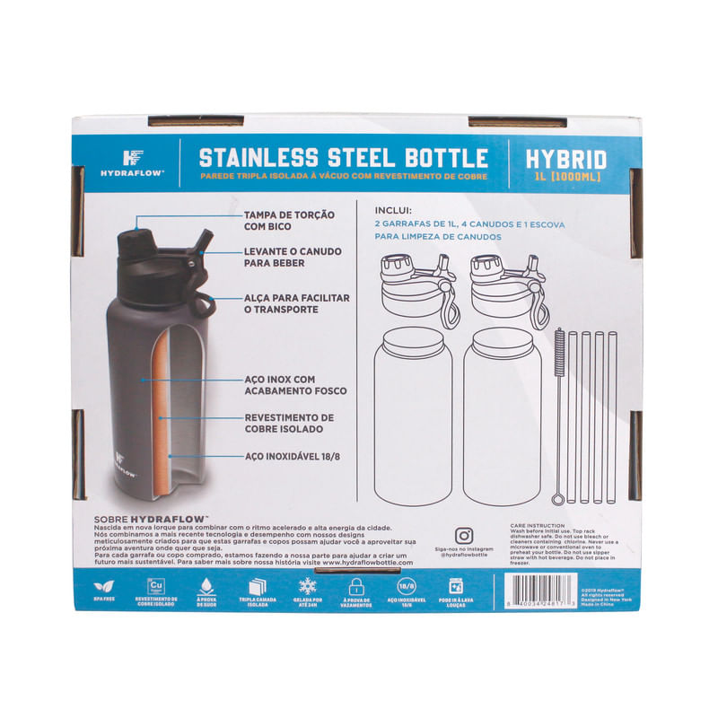 Conjunto-de-Garrafa-Termica-Hydraflow-Preta-e-Degrade-2-Unidades-1l-Cada