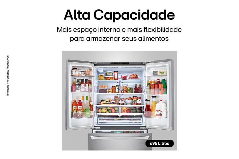 Refrigerador-French-Door-695L-Inverter-LG-220V