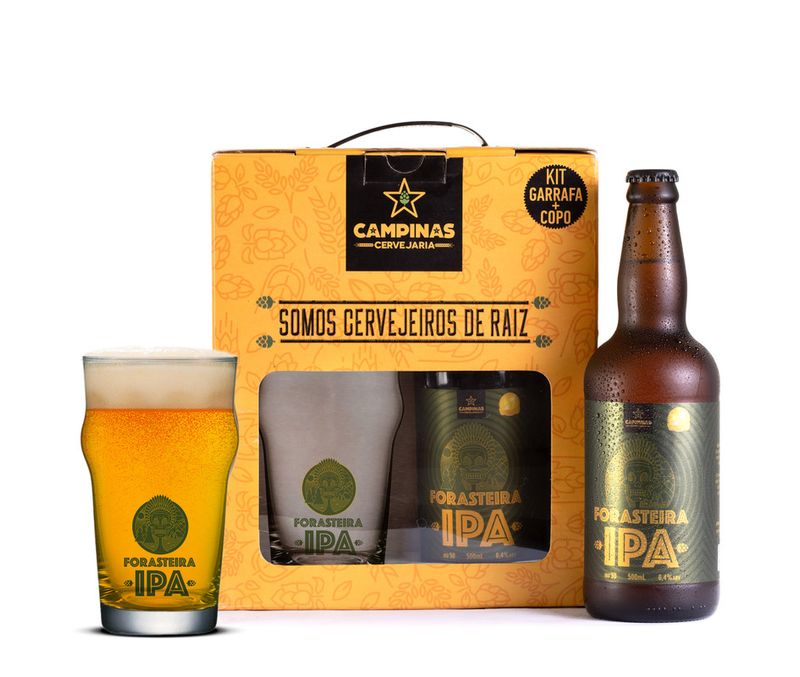 Kit-Cerveja-IPA-Forasteira-500ml-Campinas-Cervejaria---Copo