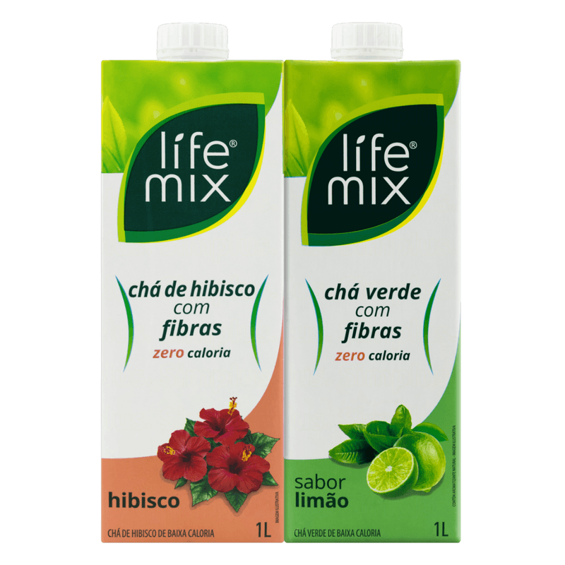 Cha-Gelado-Hibisco---Limao-Life-Mix-Kit-com-2-Unidades-de-1l-Cada