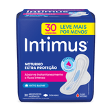 Absorvente com Abas Suave Noturno Intimus Pacote 30 Unidades Leve Mais Pague Menos