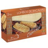 Lombos de Bacalhau Ideal para Churrasco Bom Porto Caixa 1kg