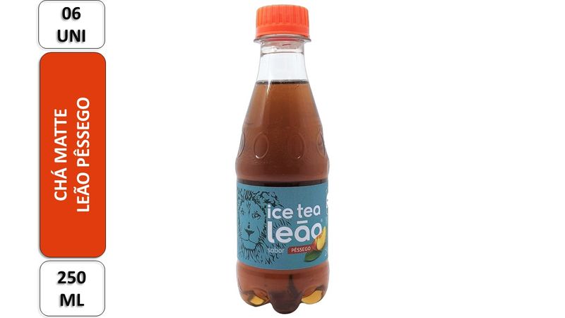 Cha-Leao-Ice-Tea-Sabor-Pessego-Pack-6-Unidades-com-250ml