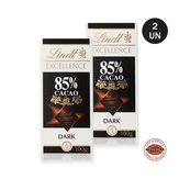 Chocolate Dark 85% Cacau Lindt Excellence Pack com 2 Unidades de 100g Cada