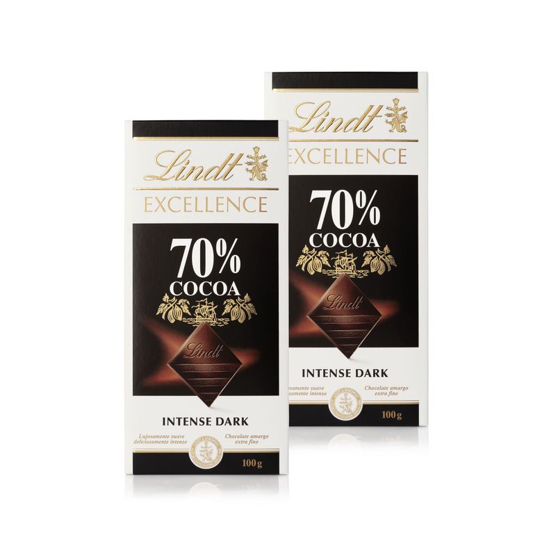 Chocolate-Dark-70--Cacau-Lindt-Excellence-Pack-com-2-Unidades-de-100g-Cada