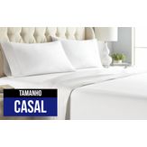 Jogo de Lençol Casal 460 Fios Branco