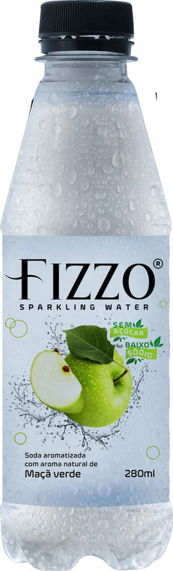 Agua-com-Gas-Saborizada-Maca-Verde-Fizzo-Pack-12-Garrafas-280ml-Cada