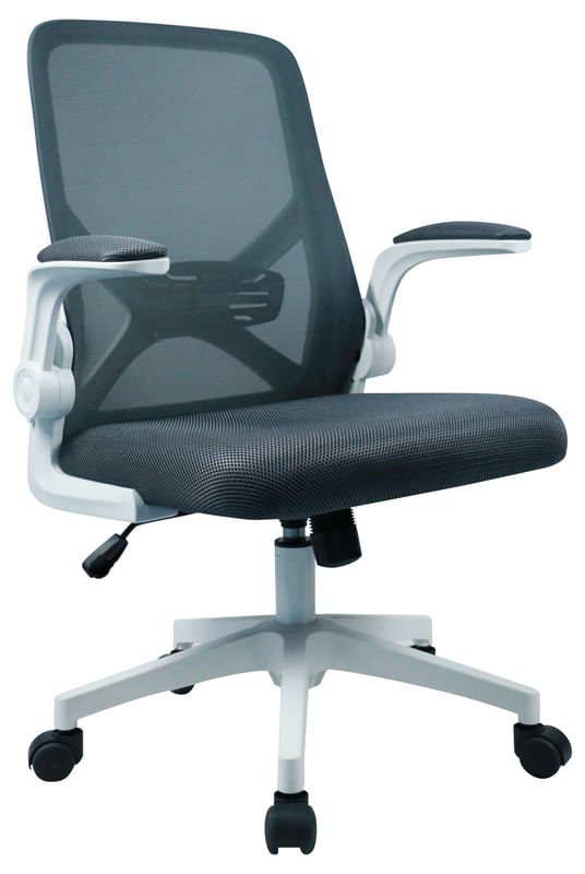 Cadeira-de-Escritorio-em-tela-Mesh-Cinza-e-Branco