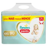 Fralda Descartável Infantil Pants Premium Care XXG Pampers Pacote com 90 Unidades