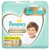 Fralda Pampers Premium Care XXXG Pacote 52 Unidades