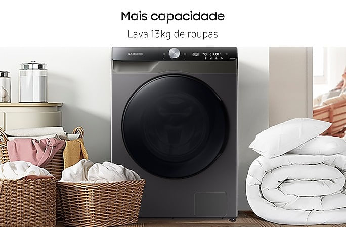 Lave-e-Seca-Samsung-13kg-WD13T-Inox-Look-220V