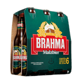 Cerveja Brahma Malzbier Pack 6 Long Neck 355ml Cada