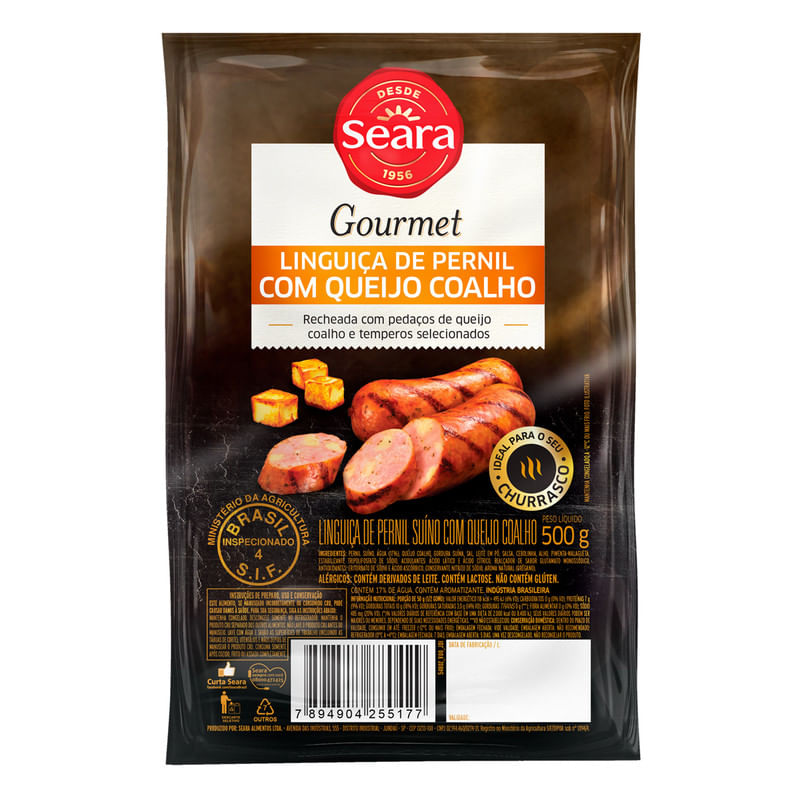 Linguica-de-Pernil-com-Queijo-Coalho-Seara-Gourmet-Pacote-500g