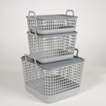 Conjunto-de-Cestos-com-Tampa-Grid-Member-s-Mark-3-Pecas-
