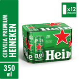 Cerveja Heineken Sleek Pack 12 Latas 350ml Cada