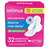 Absorvente com Abas Seca Intimus Tripla Proteção Pacote 32 Unidades Leve Mais Pague Menos