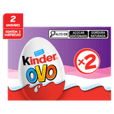 Chocolate Recheio ao Leite Applaydu Kinder Ovo Roxo Caixa 40g 2 Unidades