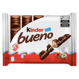 Wafer Coberto com Chocolate Kinder Bueno Pack com 3 Unidades 43g Cada