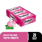 Chiclete Trident Tutti-frutti Sem Açúcar 8g - Caixa com 21 unidades