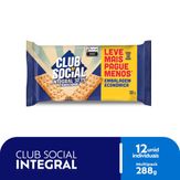 Biscoito Salgado Club Social Integral 288g - Embalagem econômica