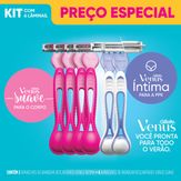 Kit Gillette Venus Suave Aparelho de Depilação Descartável 4 Uds + Gillette Venus Íntima 2 Uds
