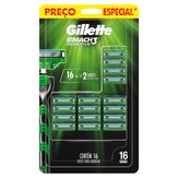 Carga para Aparelho de Barbear Gillette Mach3 Sensitive Cartela com 16 Unidades