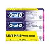 Creme Dental Brilliant Fresh 3D White Oral B Pack com 3 Unidades de 70g Cada