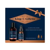 Kit Gillette King C. Shampoo para Barba 241ml + Sérum Preenchedor de Barba 50ml