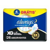 Absorvente Noturno Suave Always Noites Tranquilas XG Pacote 26 Unidades