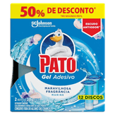 Desodorizador Sanitário Pato Gel Adesivo Marine Refil 6 Discos 2 unidades