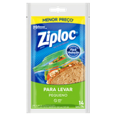 Sacos Herméticos Ziploc para Levar Pequeno com 14 unidades