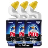 Limpador Sanitário Pato Poderoso Removedor de Manchas 500ml Pack 3 unidades