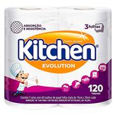 Papel Toalha Kitchen Total Absrov Folha Tripla 2 Unidades