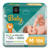 Fralda Descartável Infantil Baby Member's Mark M Pacote 184 Unidades