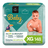 Fralda Descartável Infantil Baby Member's Mark XG Pacote 148 Unidades