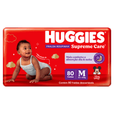 Fralda Descartável Infantil Huggies Supreme Care Pants M Pacote 80 Unidades