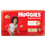 Fralda Descartável Infantil Supreme Care XXG Huggies Pacote com 112 Unidades