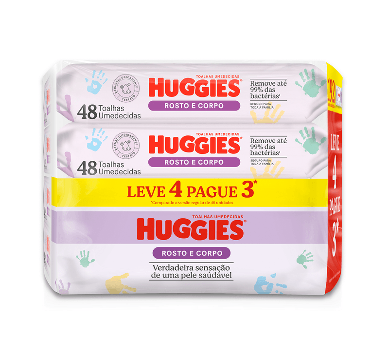 Toalha-Umedecida-One-Done-Limpeza-3-em-1-Huggies-Pack-com-4-Unidades