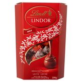 Caixa de Bombons Chocolate Lindt Lindor Ao Leite 200g Com 16 unidades