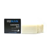 Sabonete Human 3 em 1 Pack 3 Unidades 80g Cada