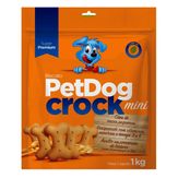 Biscoito para Cães de Raças Pequenas Crock Mini PetDog Sachê 1kg Super Premium